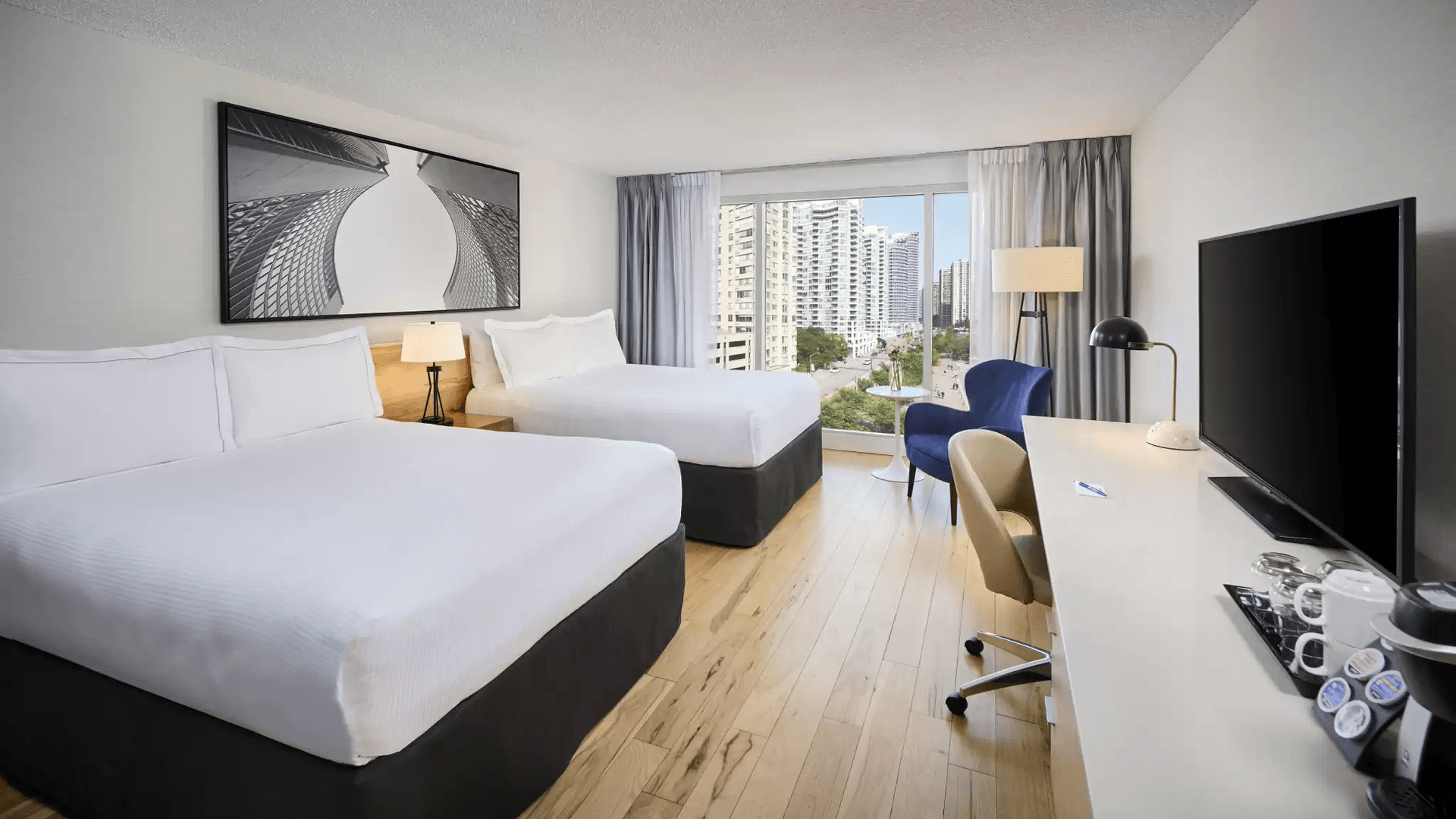 Inside the Radisson Blu hotel room